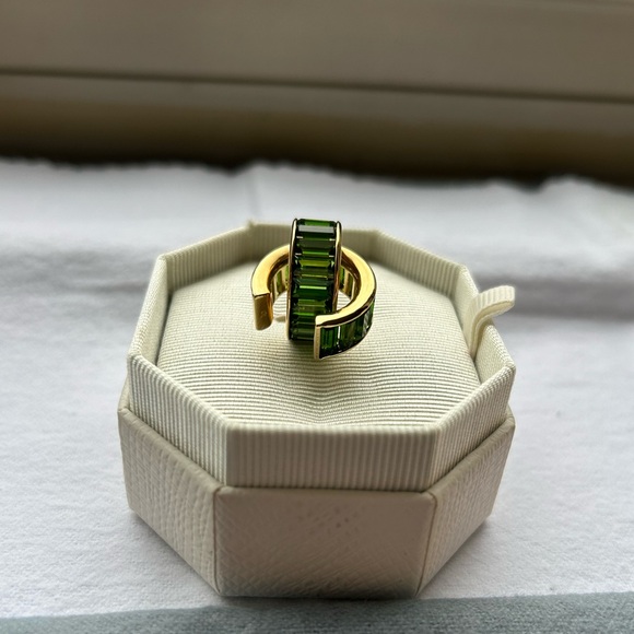 Swarovski Matrix Pendant, Green & Gold Plated! - Picture 5 of 12